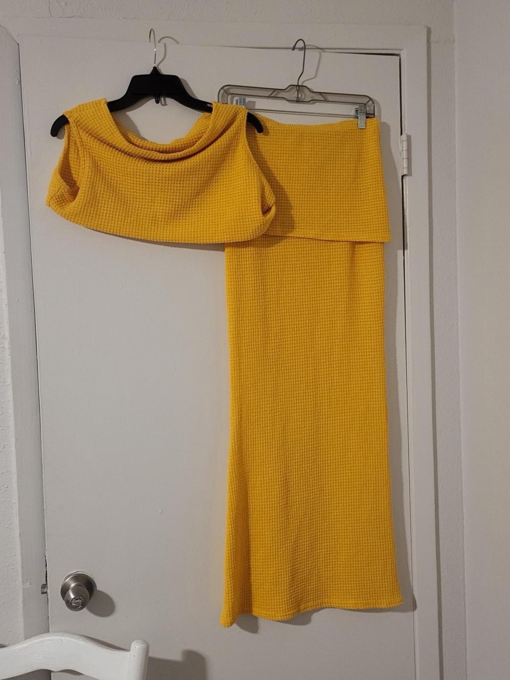 Women’s Yellow Knit Maxi Skirt